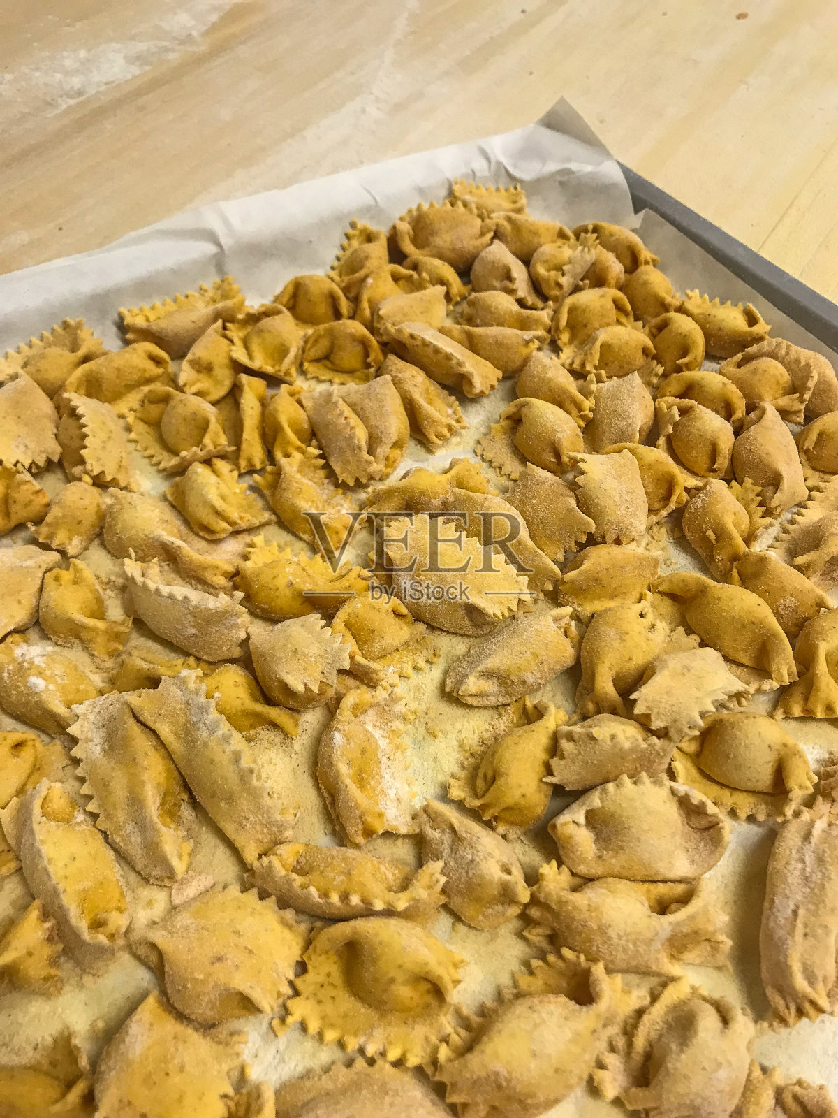 典型的朗赫意大利面照片摄影图片