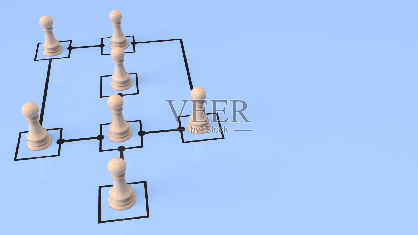 对图上的木棋进行业务概念三维渲染照片摄影图片
