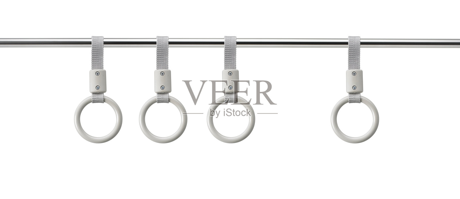 地铁里的手扶拉环(白色背景)照片摄影图片