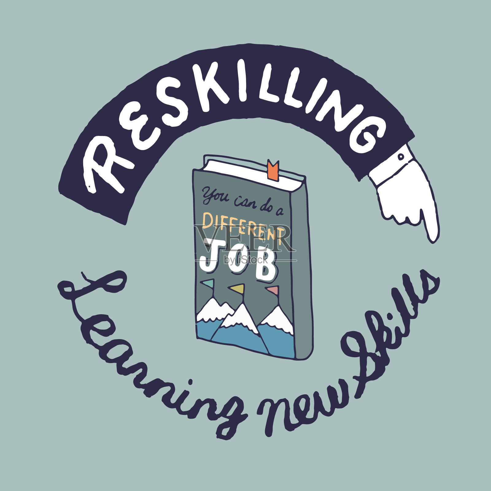 矢量插图的再杀戮概念。你可以做不同的工作。插画图片素材