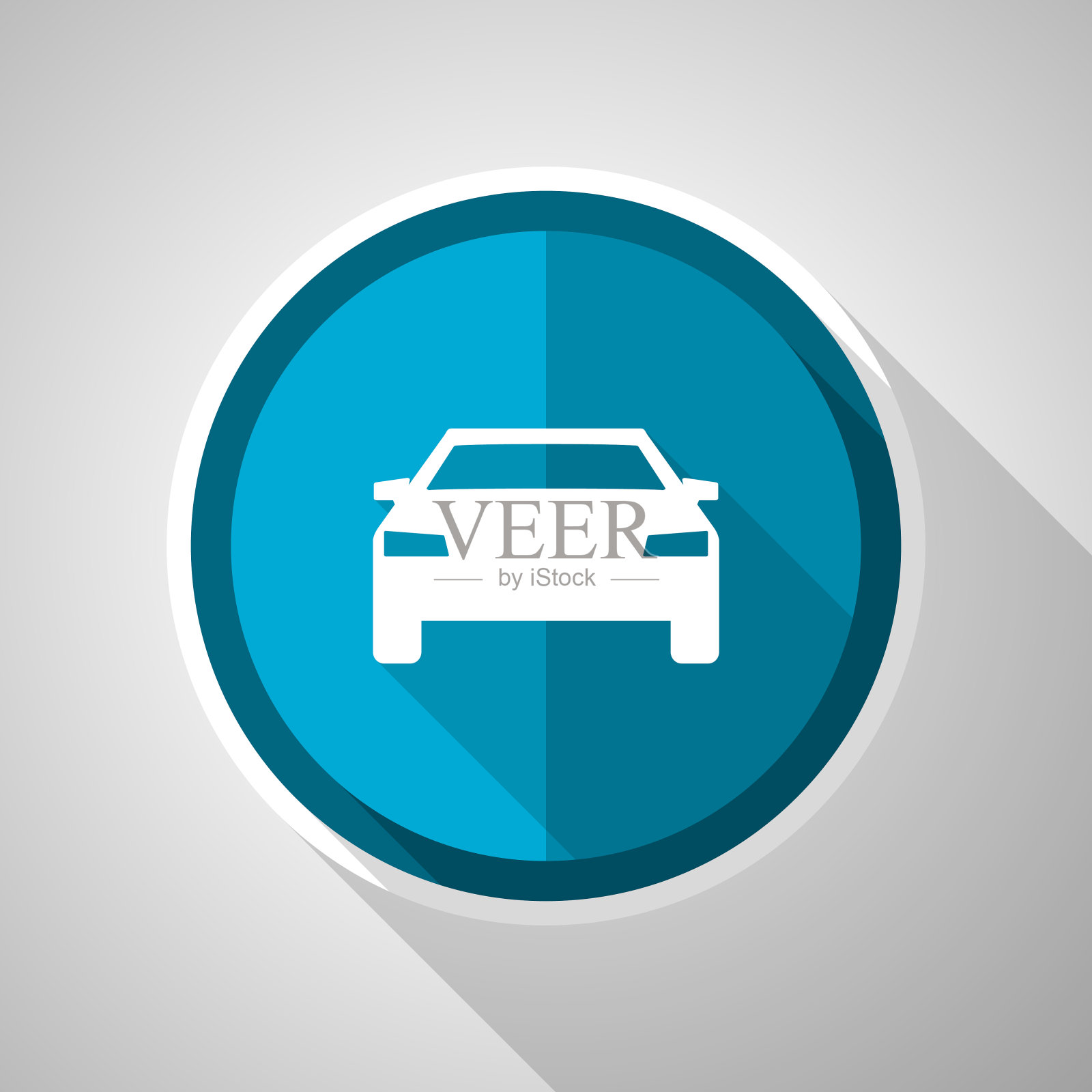 汽车,交通工具,交通工具,汽车符号,平面设计矢量蓝色图标与长阴影插画图片素材