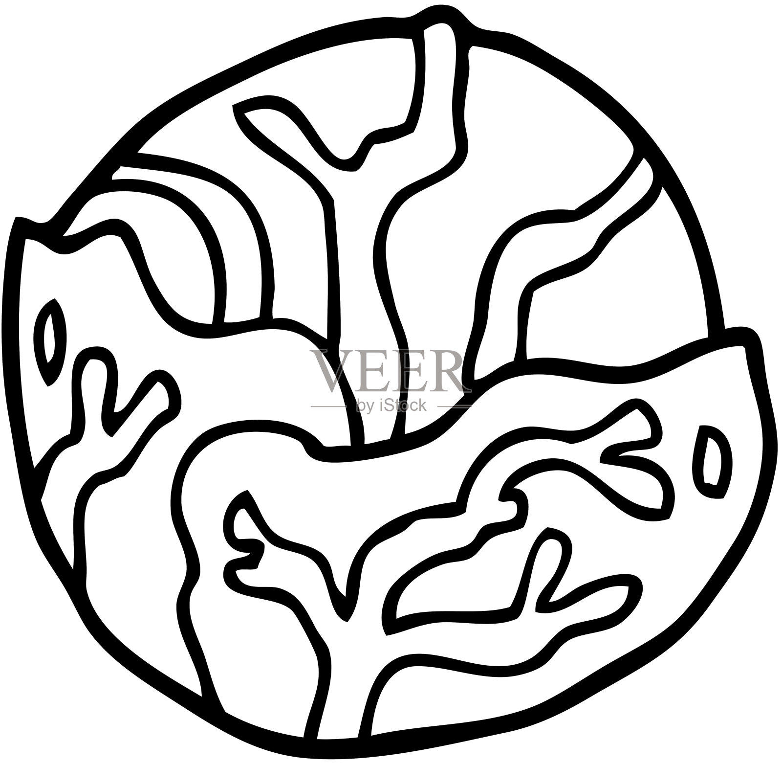 线描卡通白菜插画图片素材