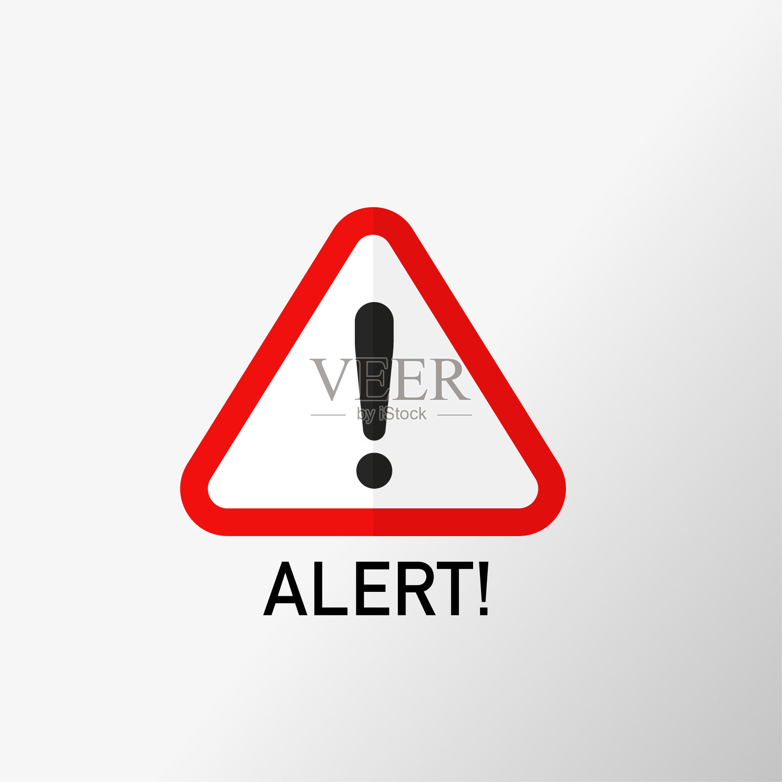白色背景上孤立的警告标志。矢量图插画图片素材