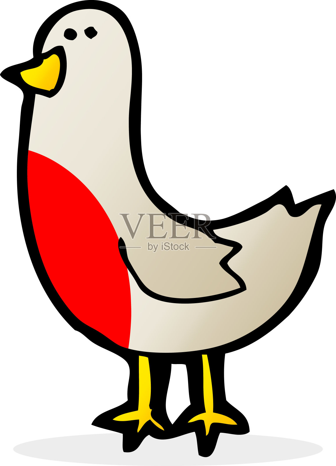 卡通圣诞知更鸟插画图片素材