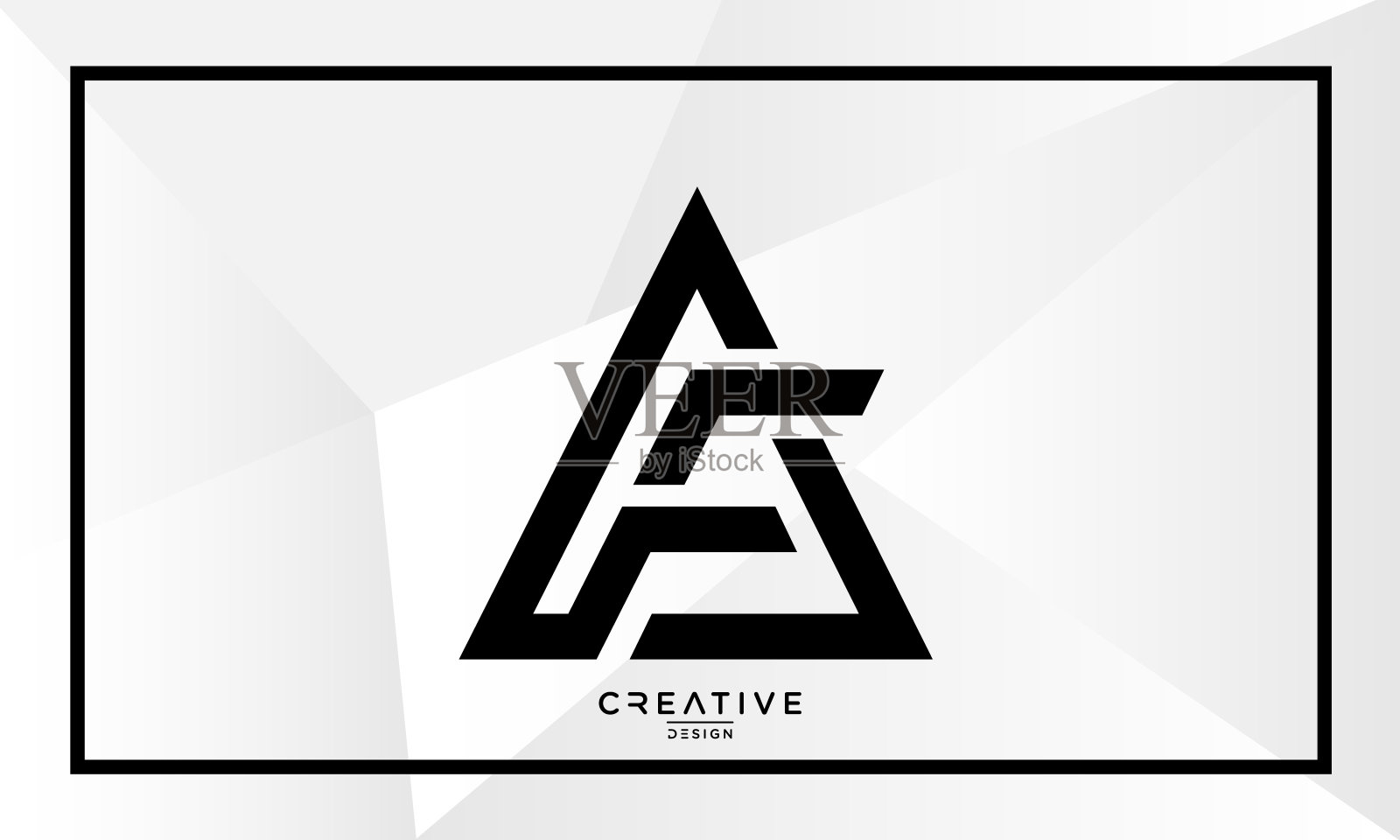 AF或FA字母标志字母组合插画图片素材