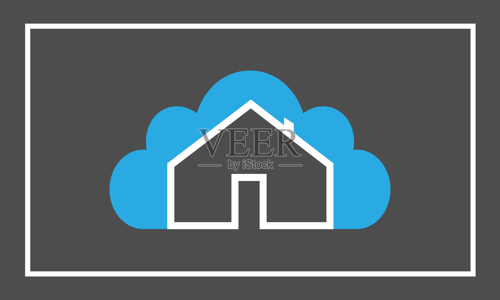 家居云标志矢量设计插画图片素材