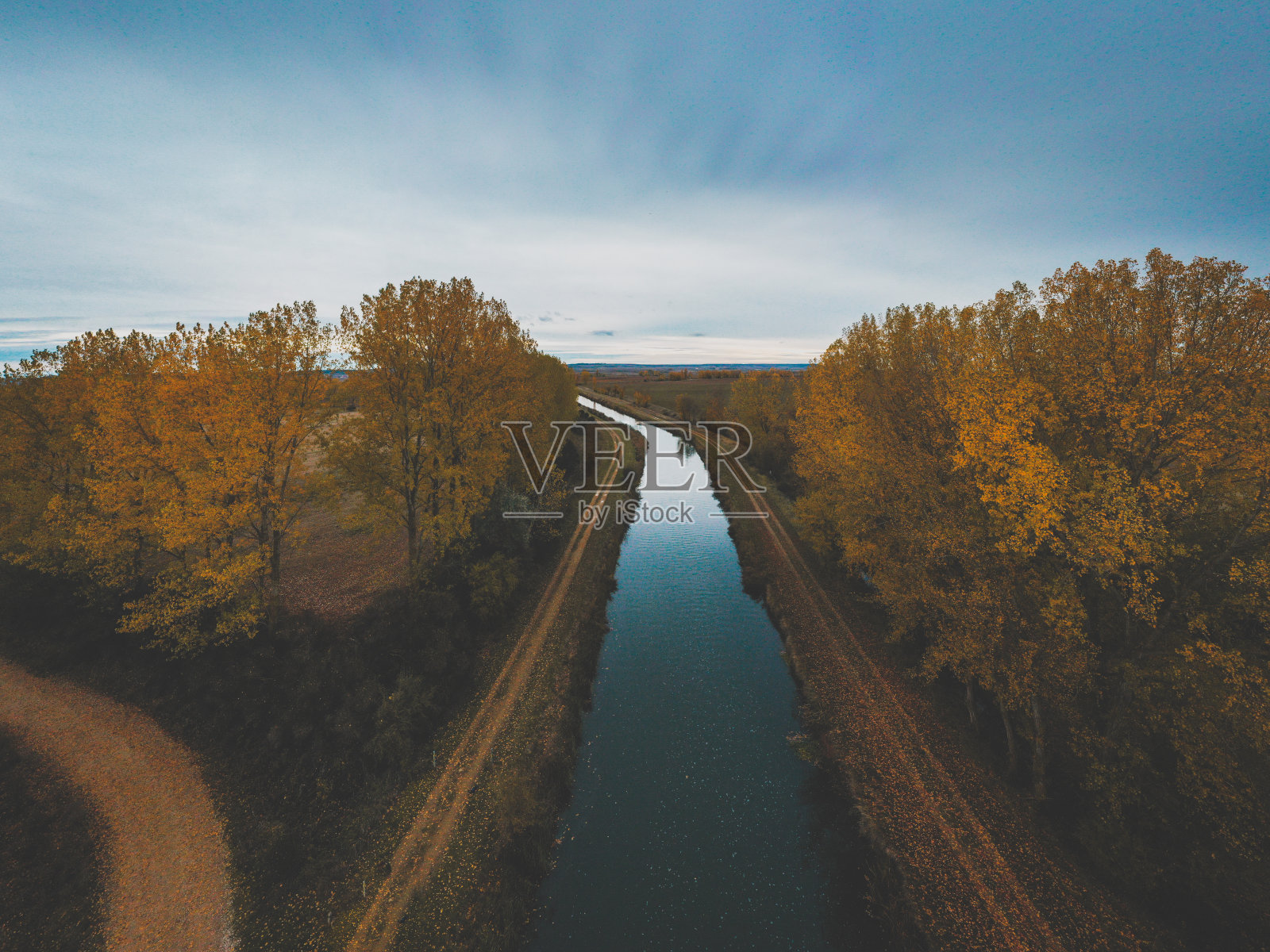 美丽的河流景观被茂密的植被环绕照片摄影图片