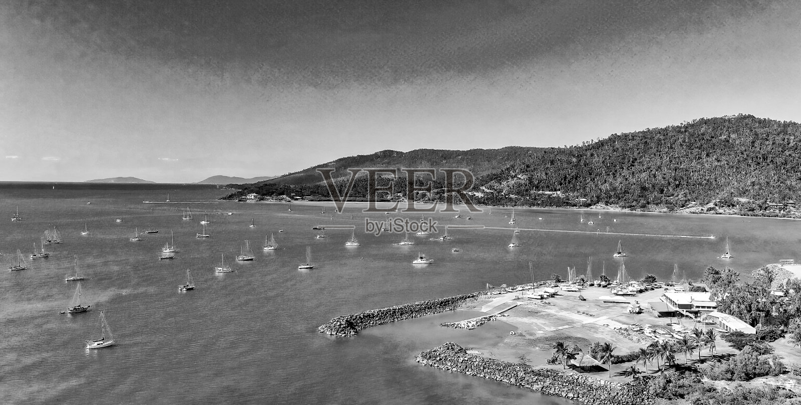 昆士兰的艾尔利海滩。无人机鸟瞰图照片摄影图片