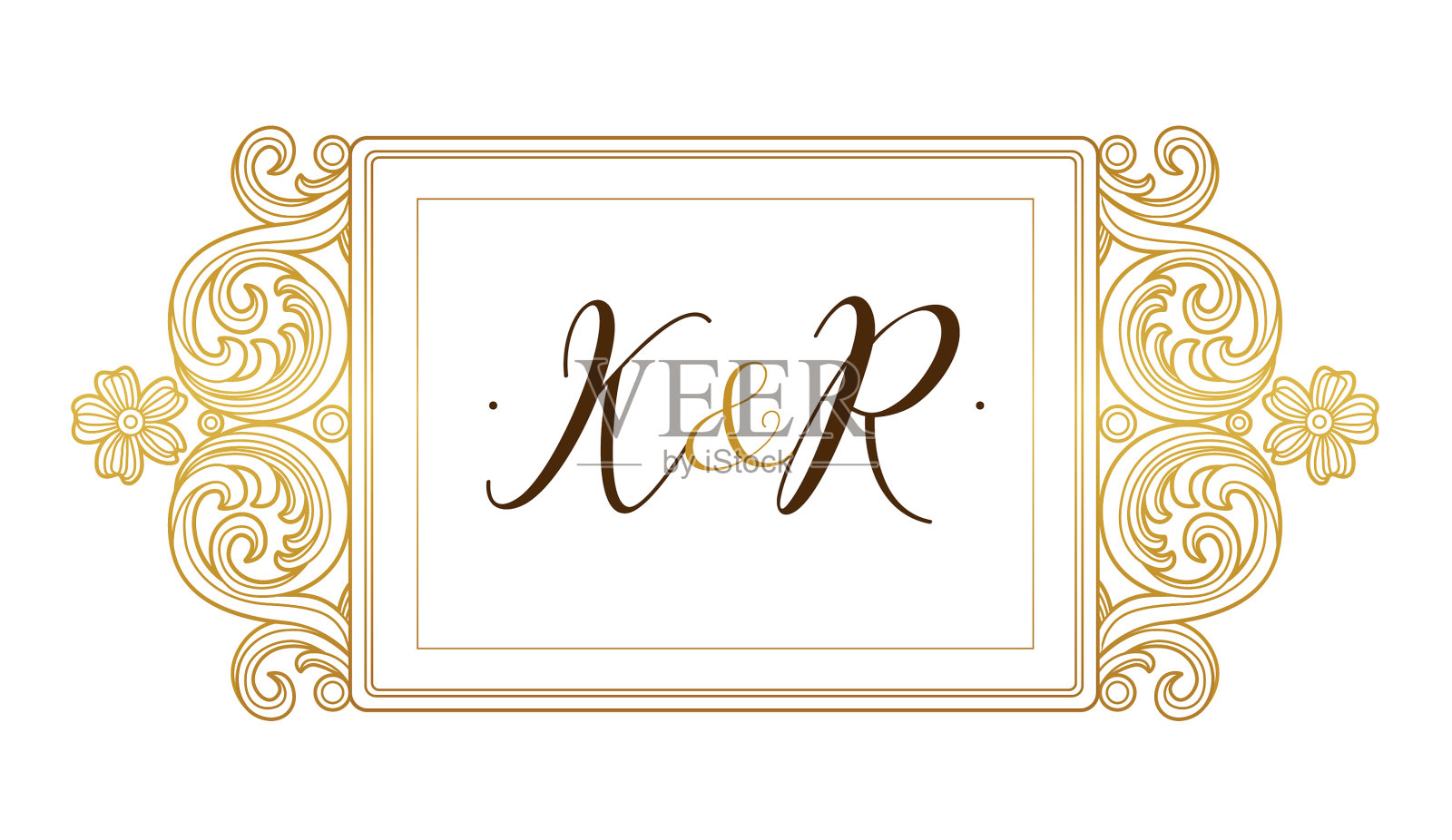 金色元素字母组合标识为设计设计元素图片