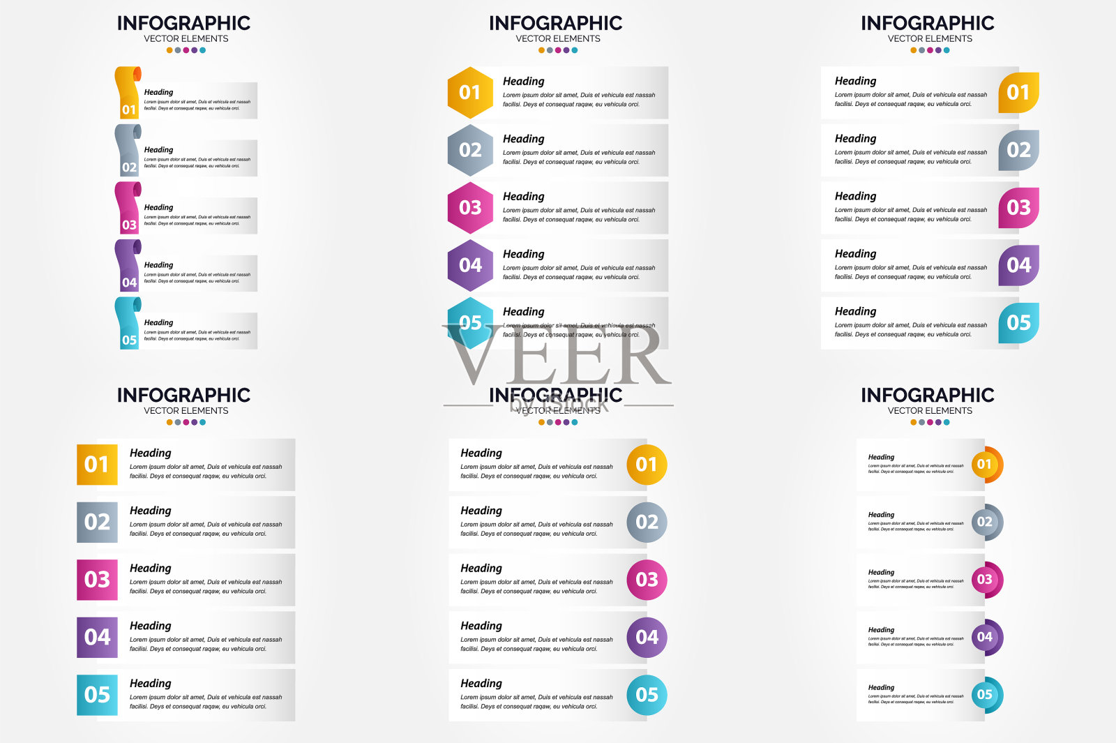 这些信息图是理想的广告插画图片素材