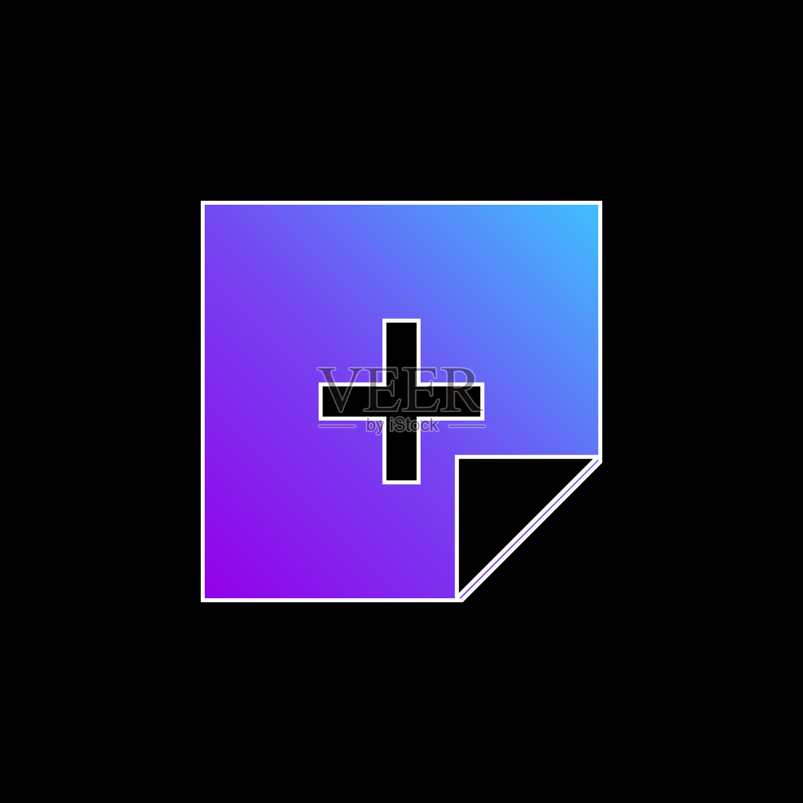 添加按钮蓝色梯度矢量图标图标素材