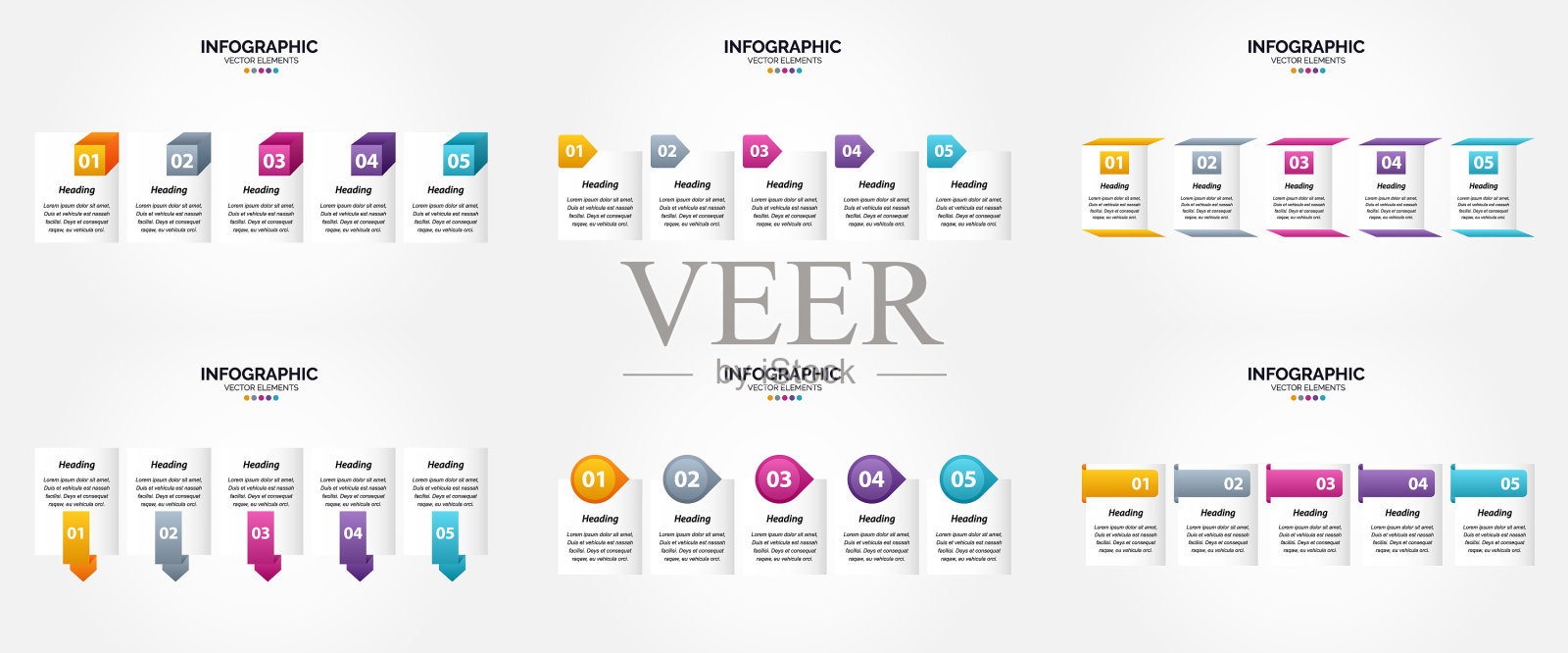 这套信息图表非常适合做广告插画图片素材