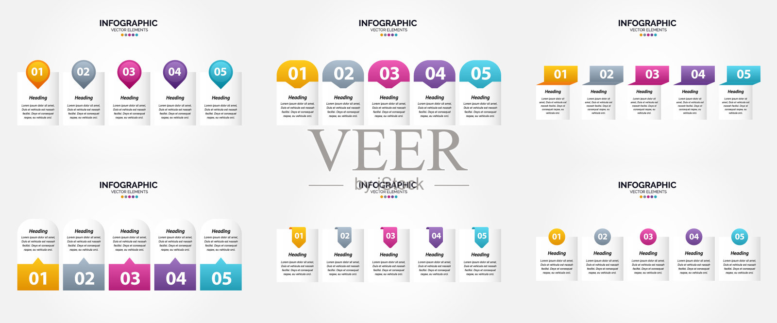 用于广告的平面设计信息图插画图片素材