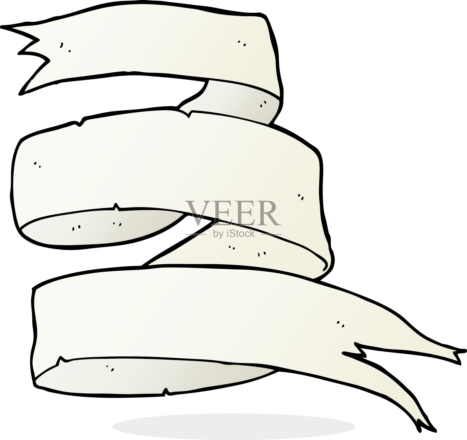 老卷轴横幅漫画插画图片素材