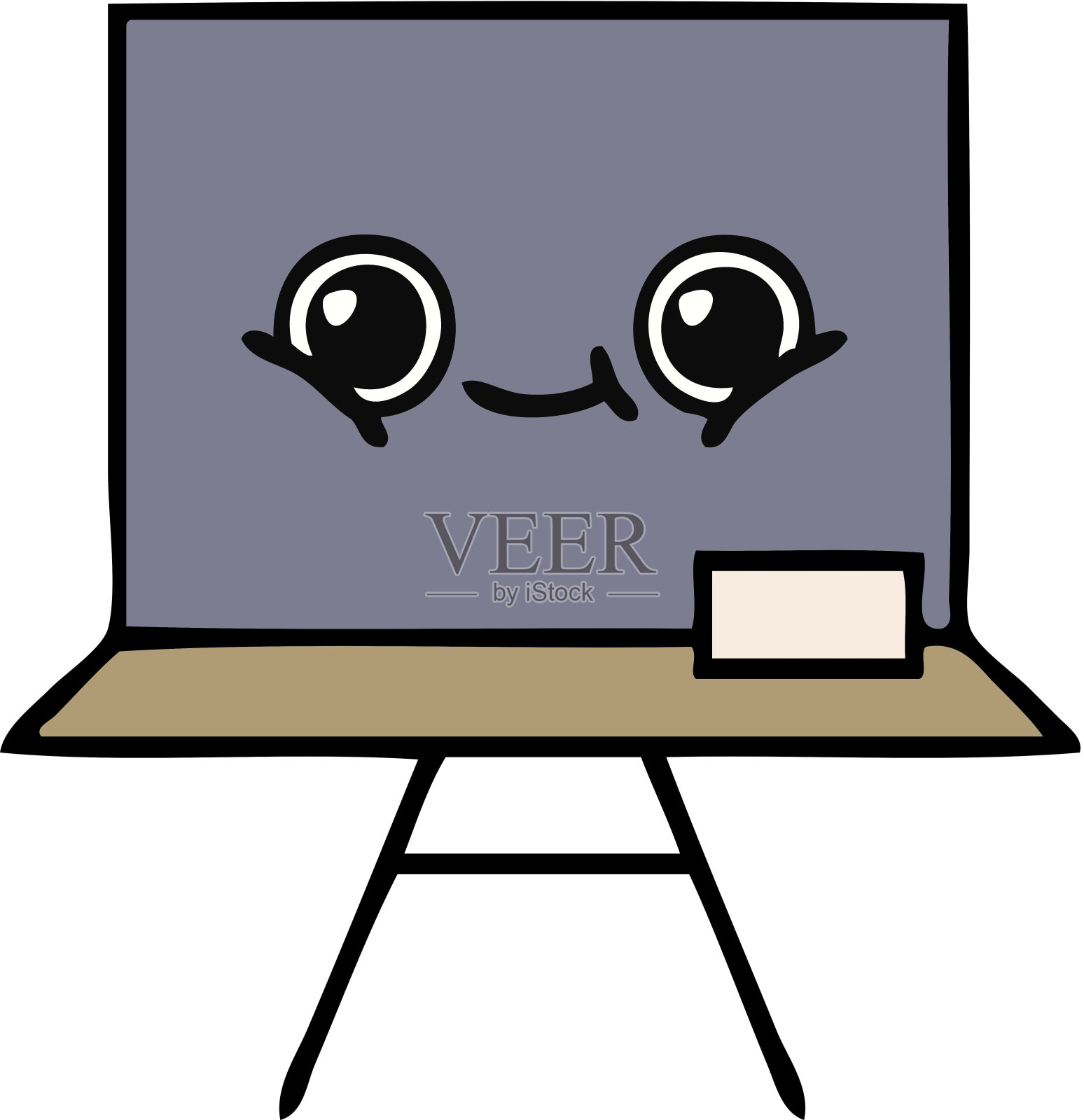 可爱的卡通黑板插画图片素材