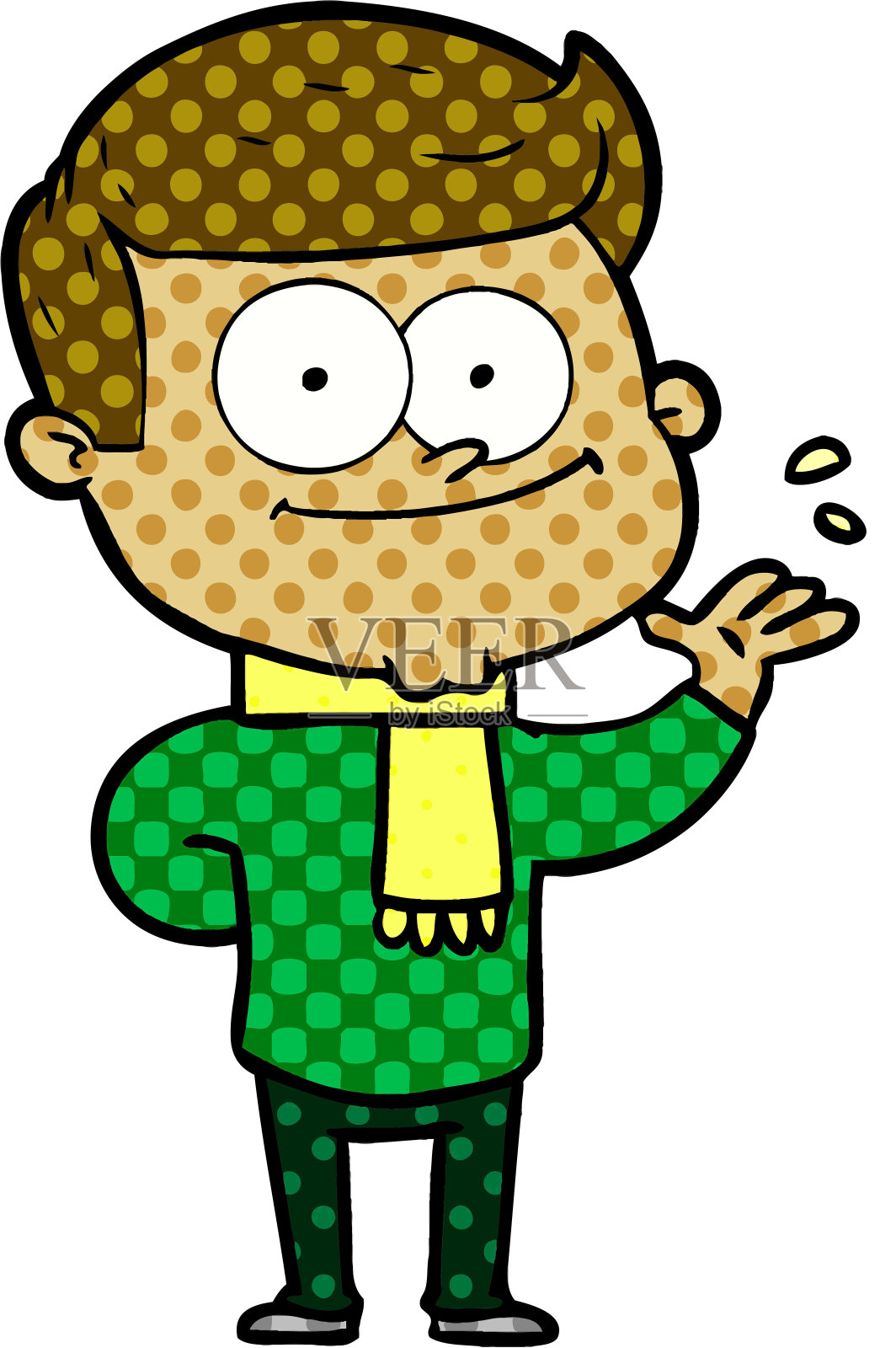 卡通快乐人插画图片素材