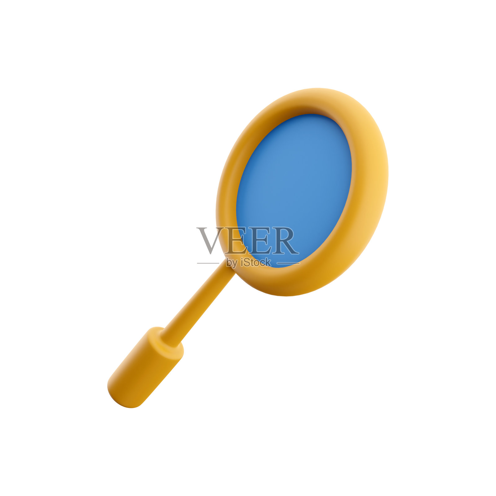 3D渲染放大镜。发现、研究、搜索、分析的概念。3D渲染放大镜图标照片摄影图片
