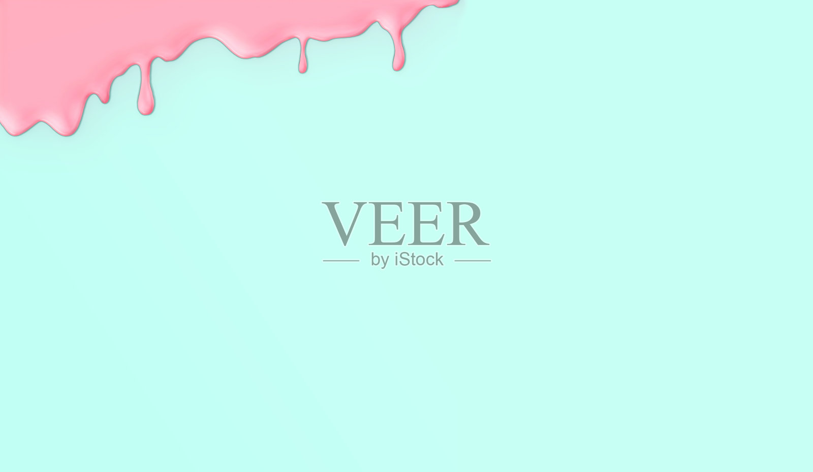 粉彩背景与粉红色流动从顶部边缘照片摄影图片