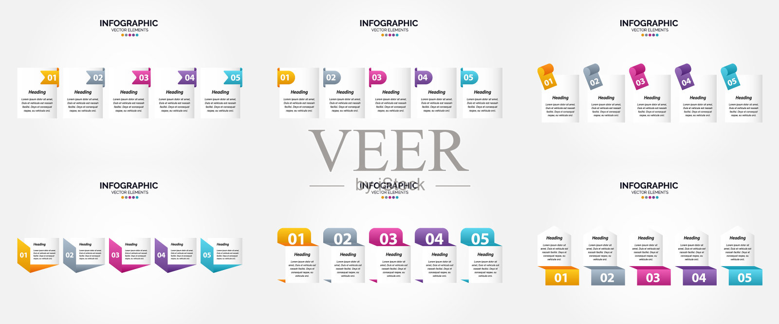 在广告中使用这组信息图插画图片素材