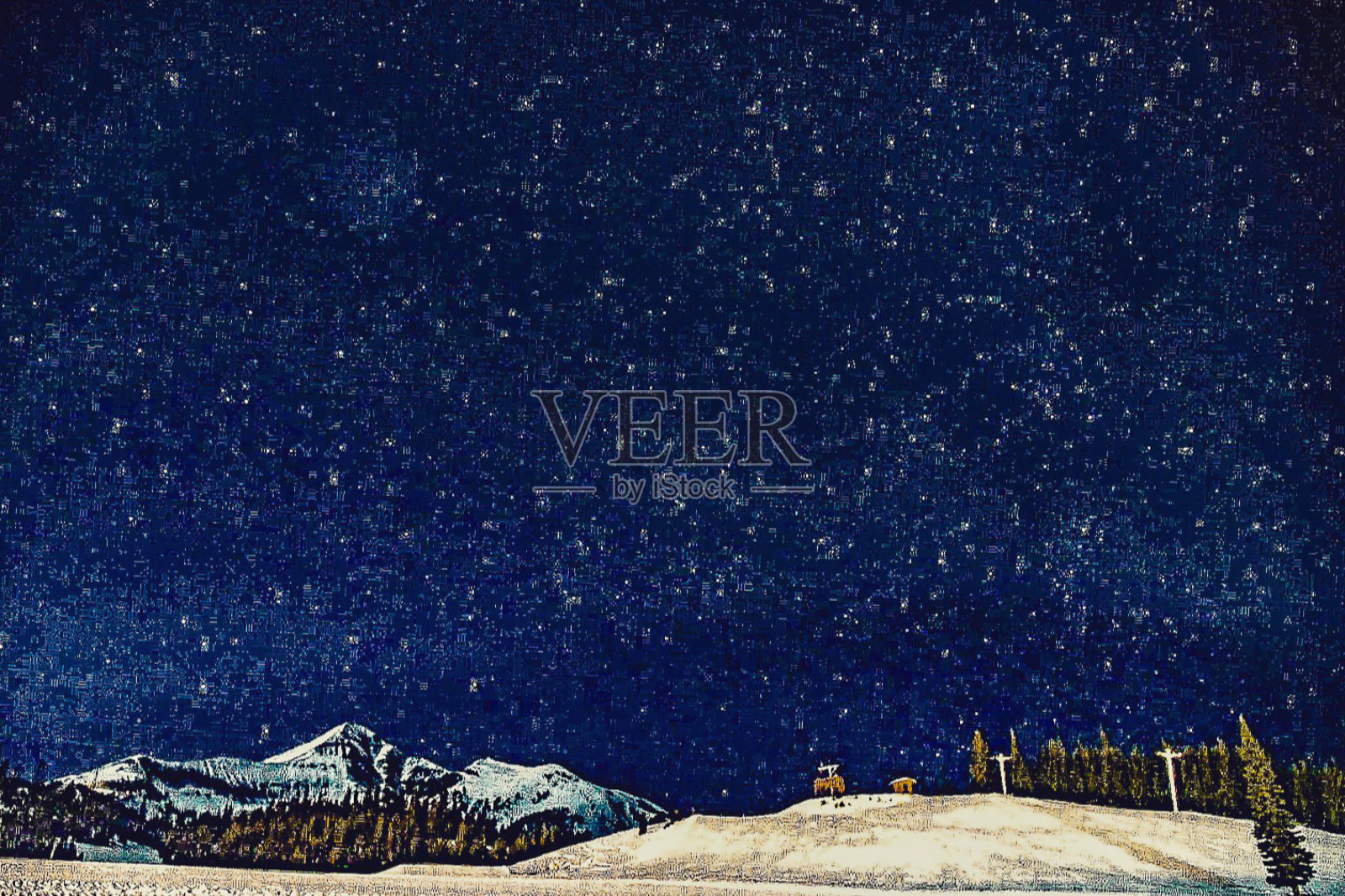 大星空插画图片素材