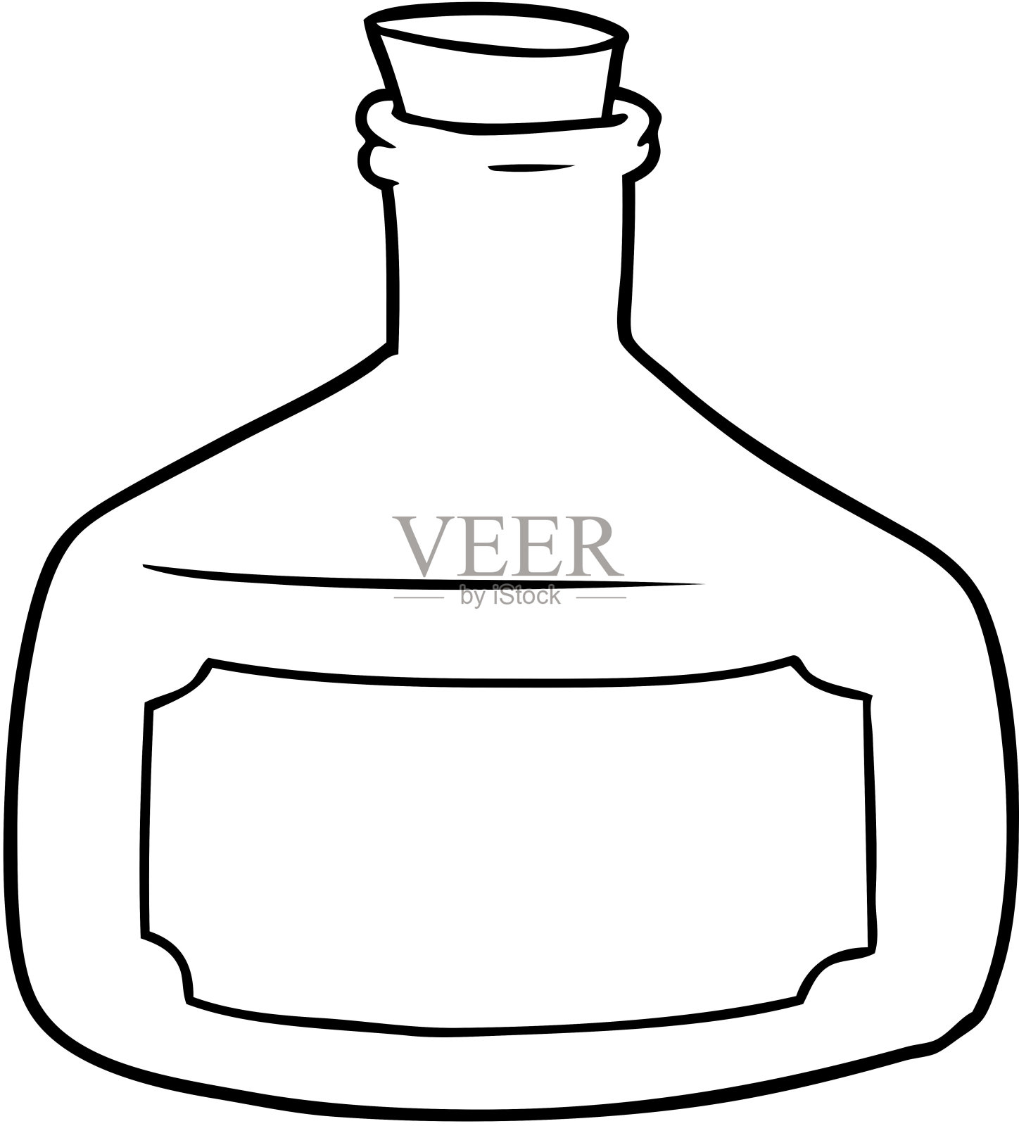 旧瓶子漫画插画图片素材