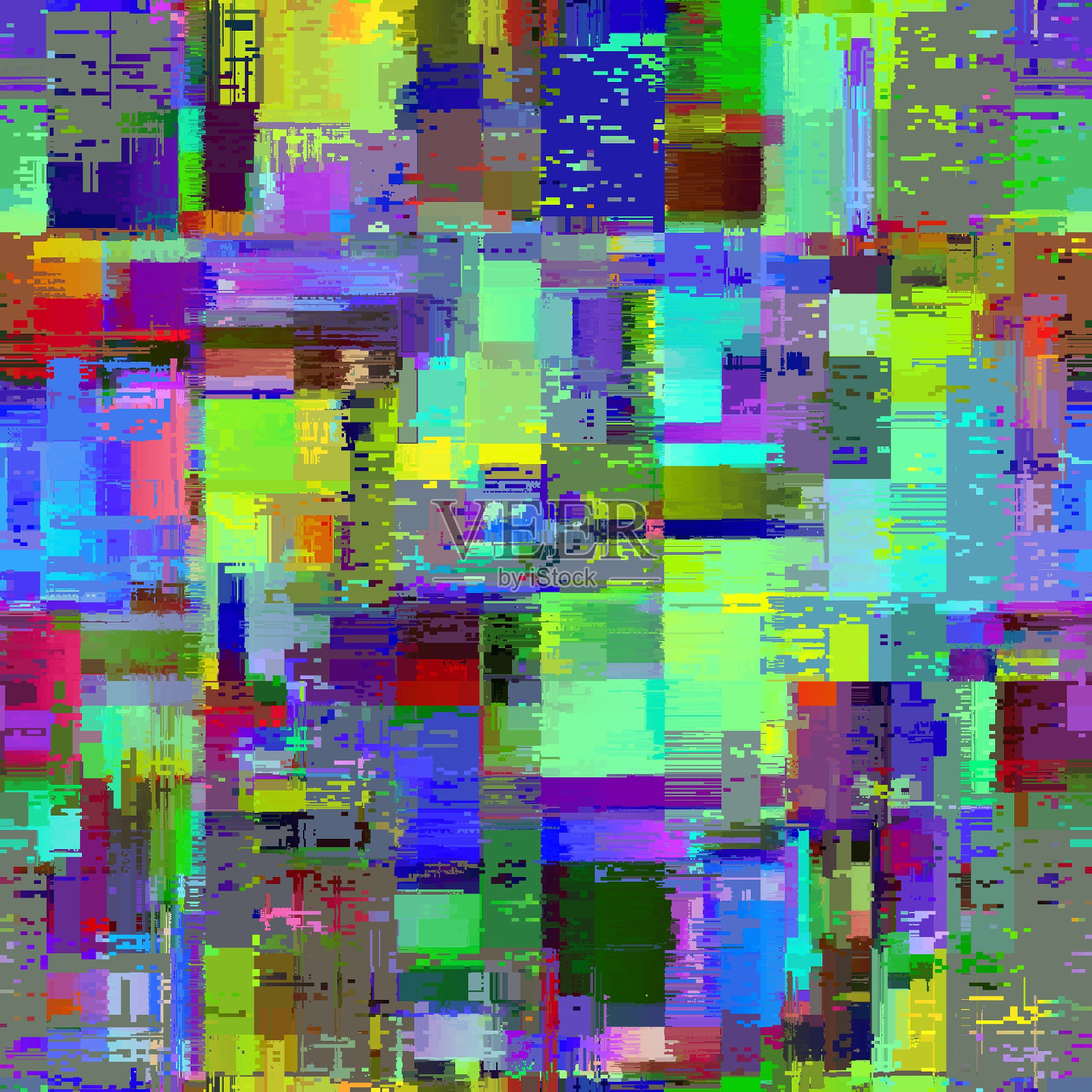 具有故障数据纹理的无缝矢量图插画图片素材