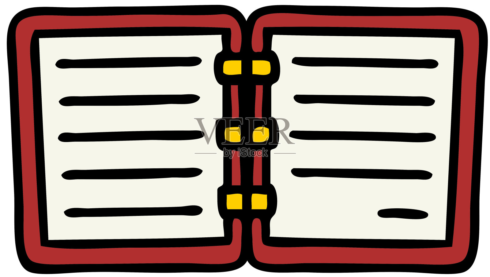 可爱的卡通笔记本插画图片素材