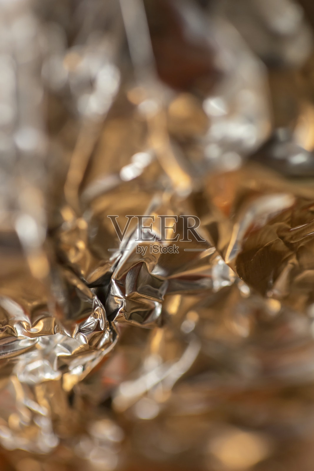 银色金属褶皱纹理照片摄影图片