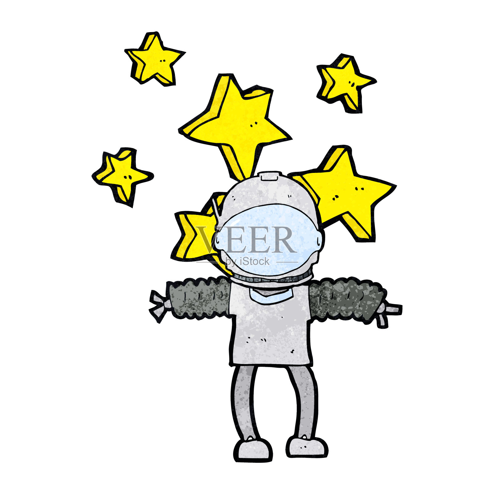 卡通太空人插画图片素材