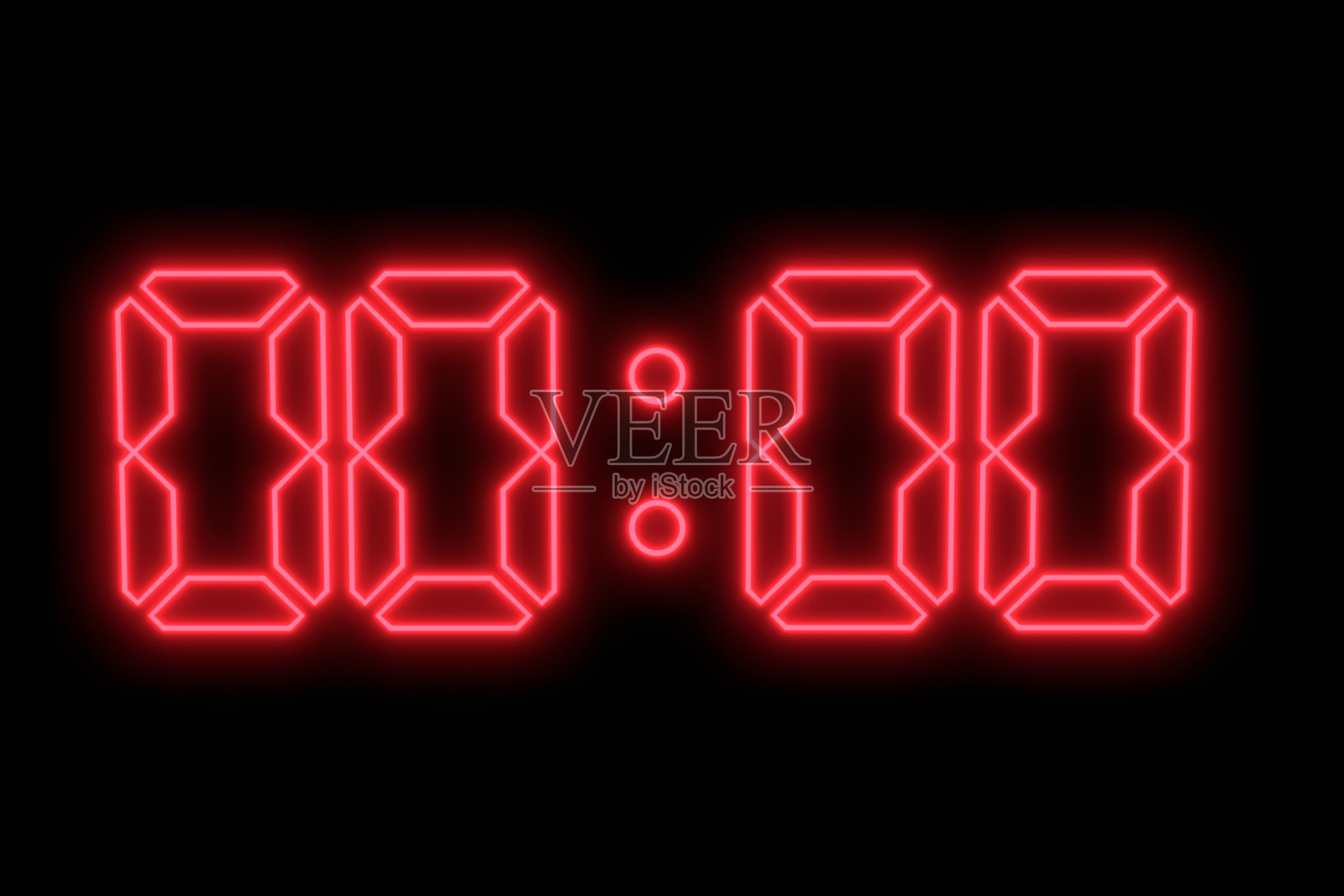 午夜数字显示照片摄影图片