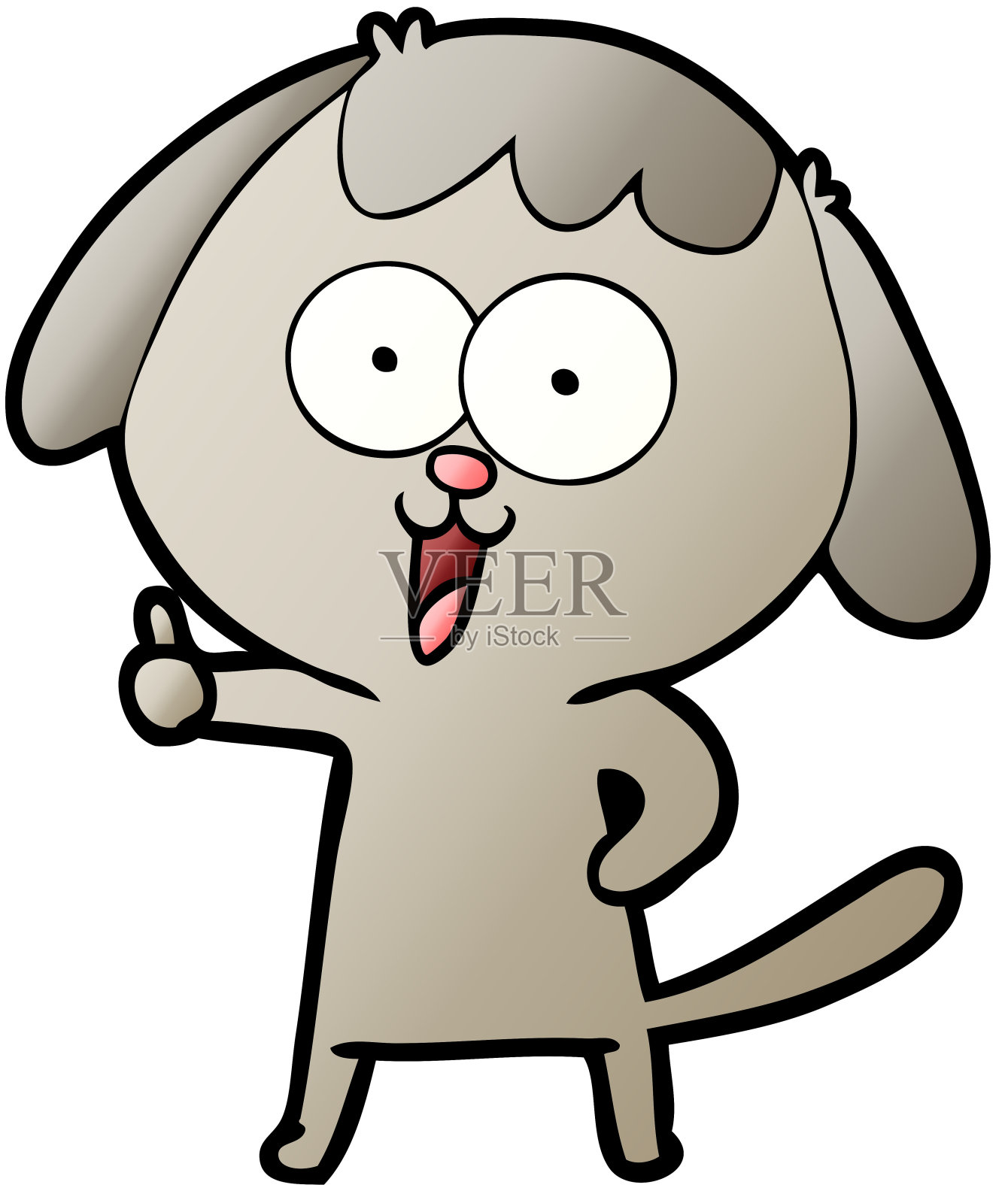 可爱的卡通狗插画图片素材