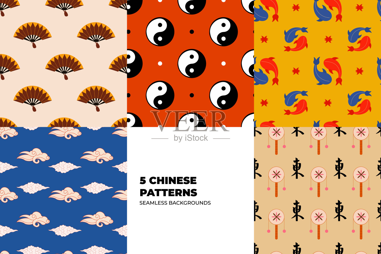 中国背景插画图片素材