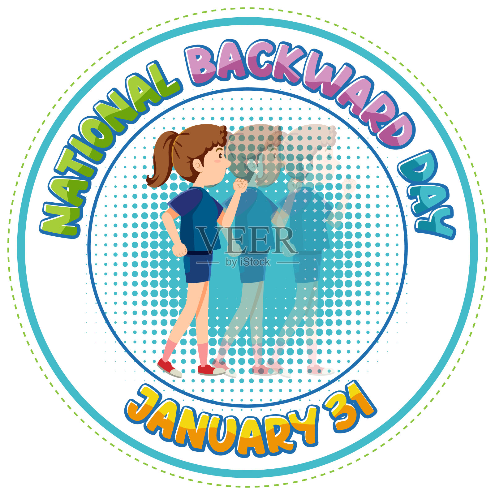 国家落后日旗帜设计插画图片素材