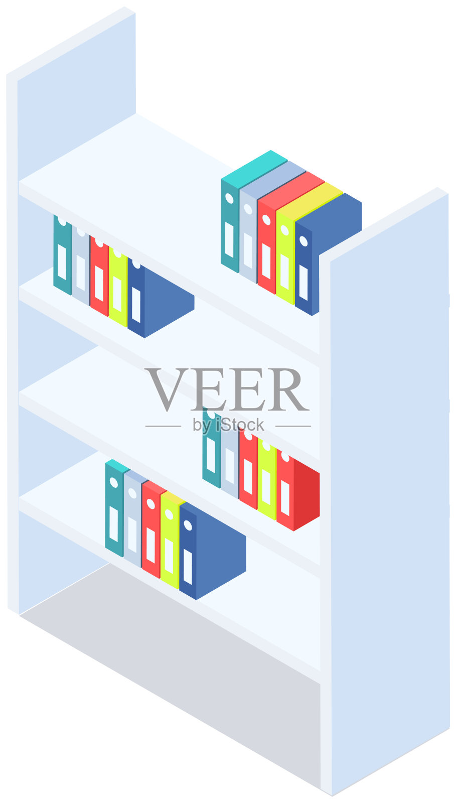 办公室文书工作,文件和文件夹。文件柜插图,档案档案存储盒插画图片素材