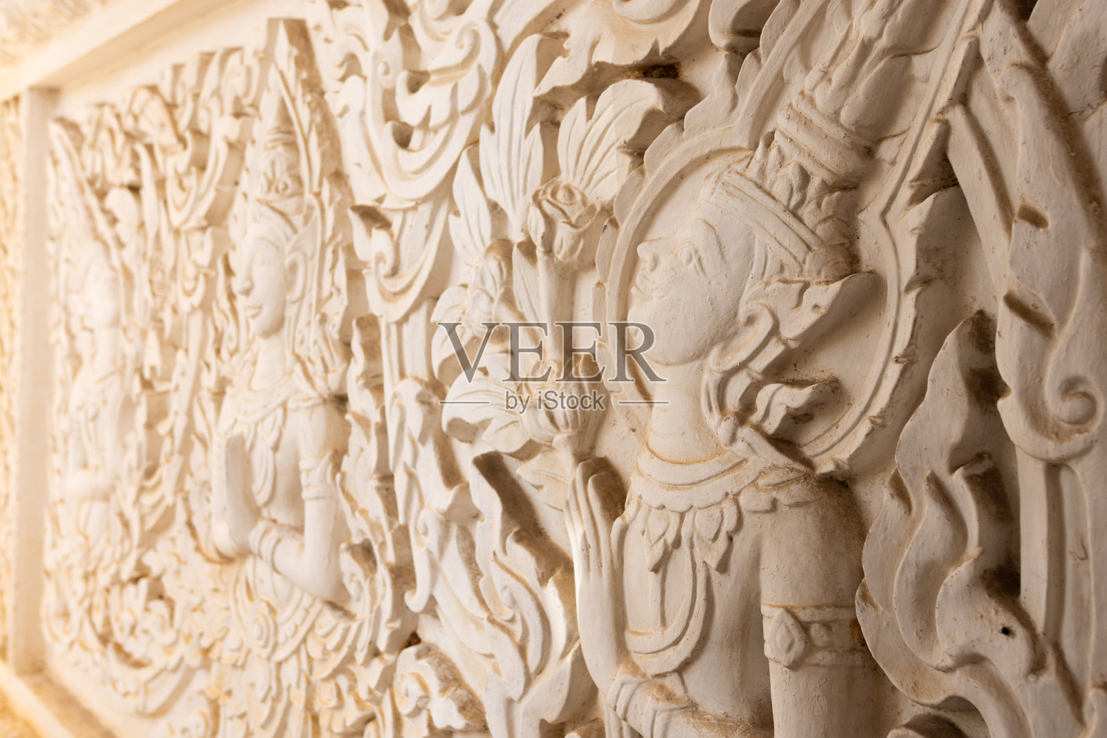 泰国风格的佛教墙照片摄影图片