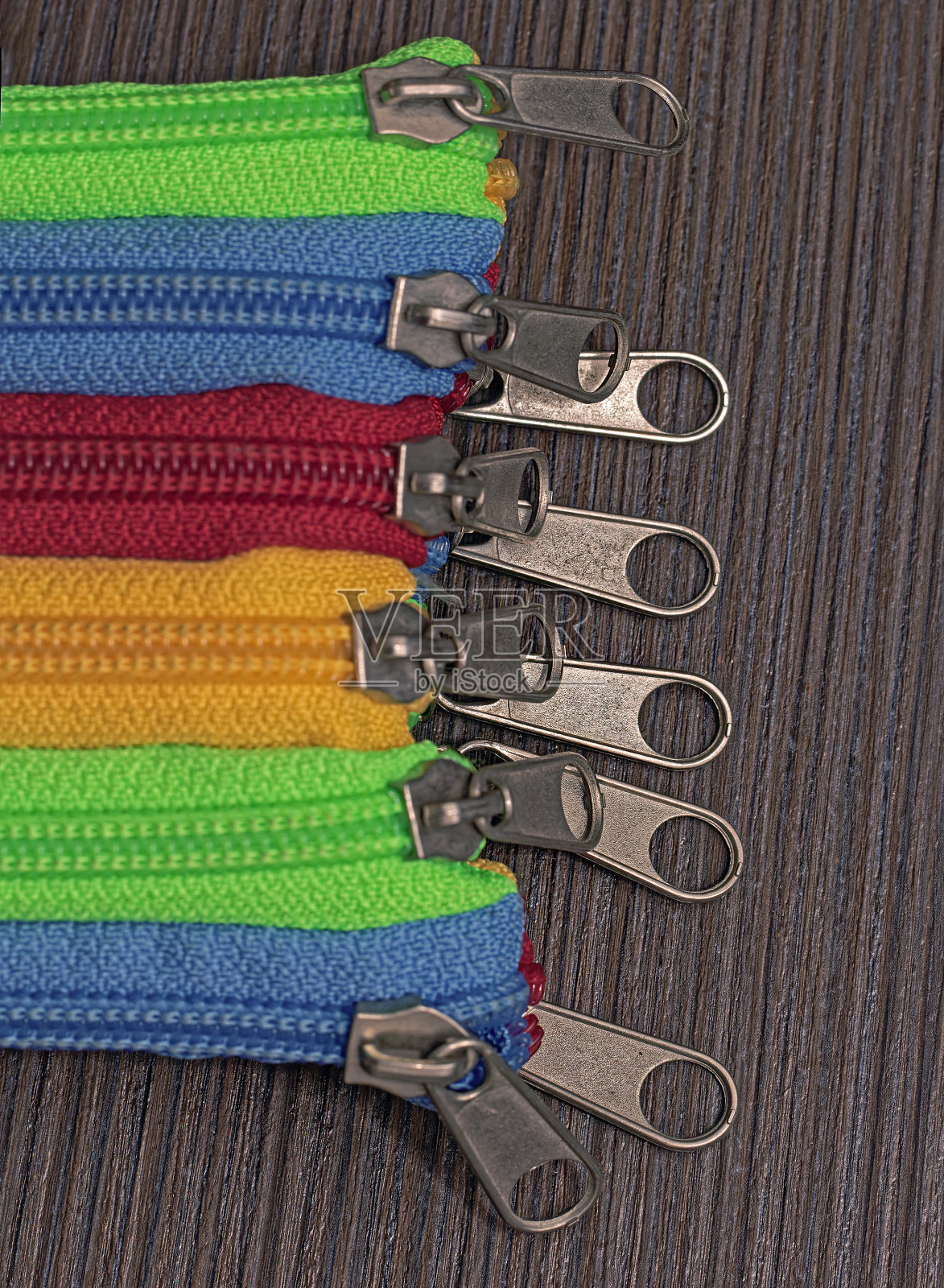 封闭的彩色拉链图案照片摄影图片