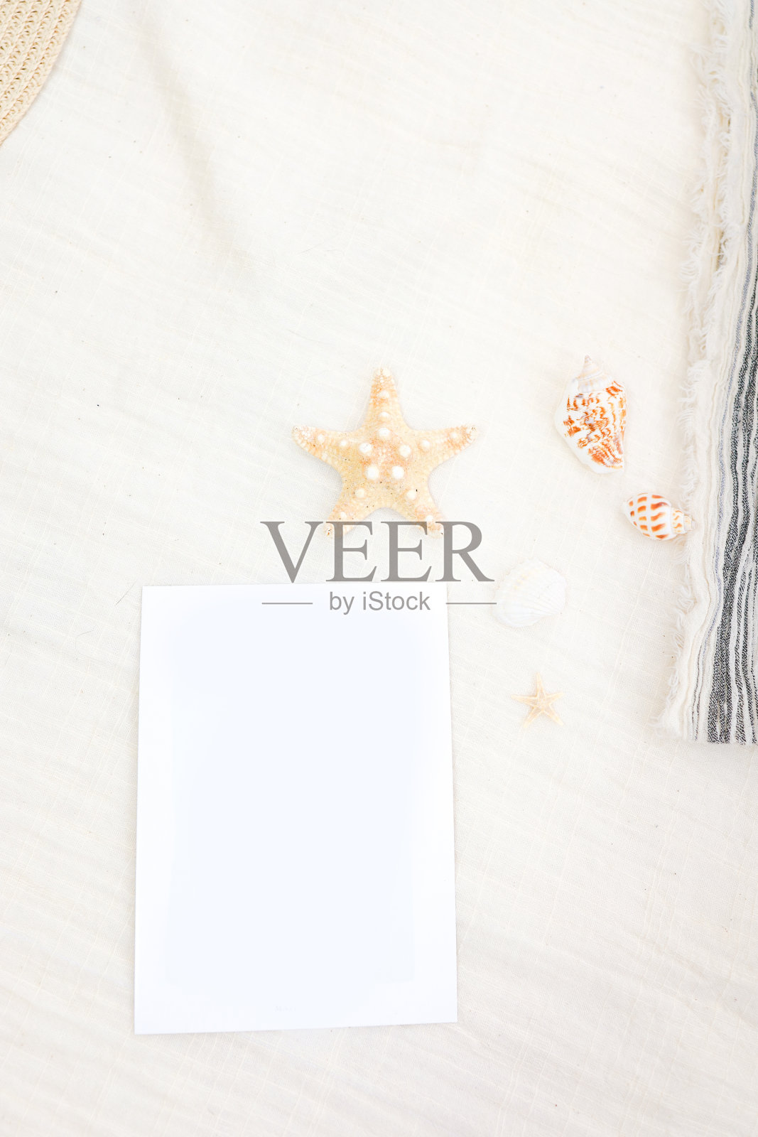 准备假期放松在海滩背景复制空间照片摄影图片