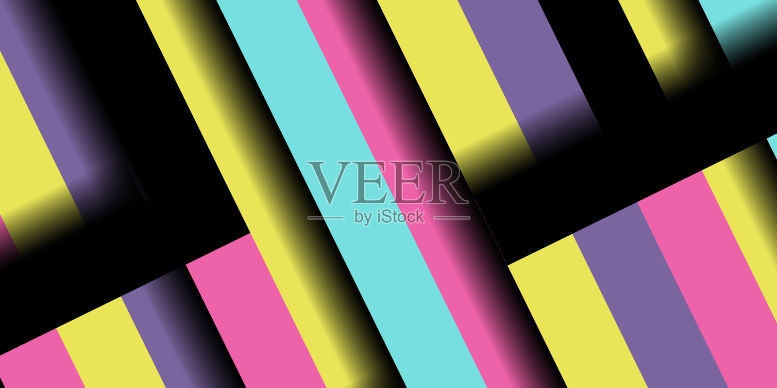 几何背景与彩色条纹图案。抽象的壁纸。现代水平背景矢量EPS 10插画图片素材