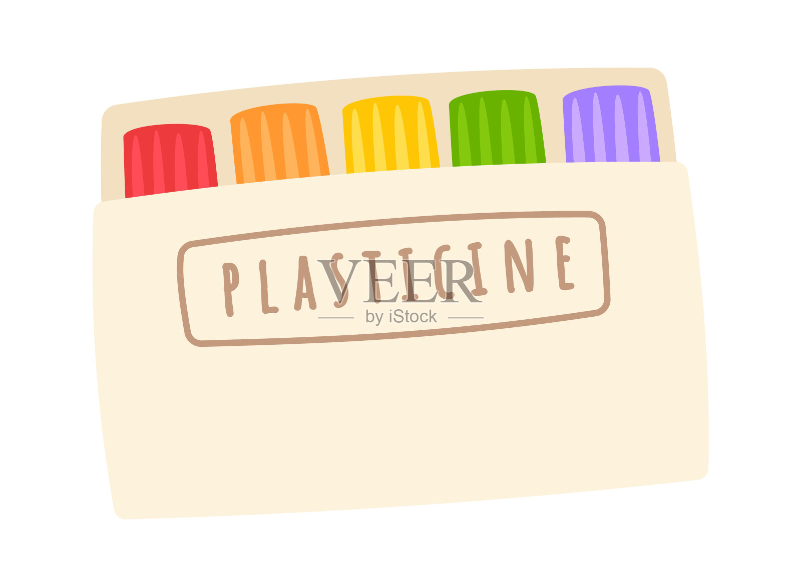 彩色橡皮泥调色板平面图标工艺爱好插画图片素材