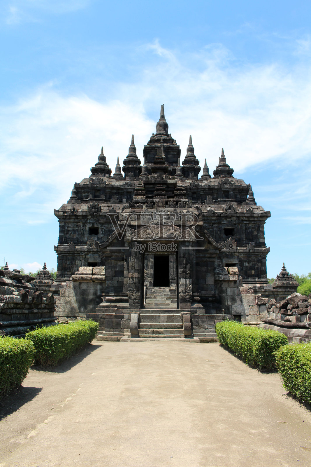 爪哇普拉山佛教寺庙的入口。摄于2022年7月。照片摄影图片