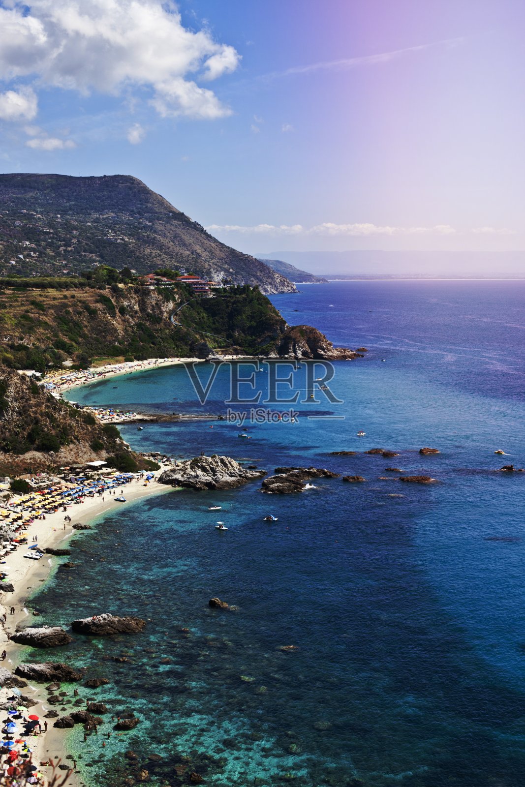 令人惊叹的热带全景开普敦梵蒂冈,卡拉布里亚,意大利南部。照片摄影图片