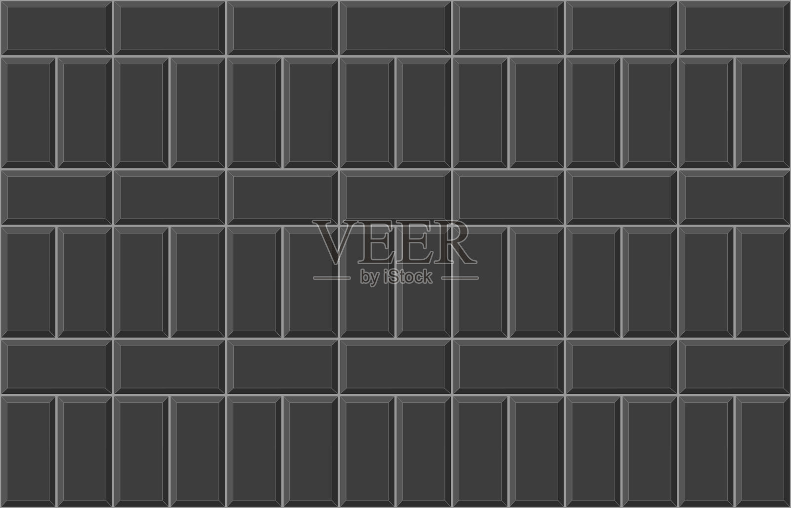 黑色编织瓷砖布局。石材或陶瓷砖墙图案。厨房后挡板背景。浴室、淋浴或厕所地面纹理。人行道马赛克装饰插画图片素材