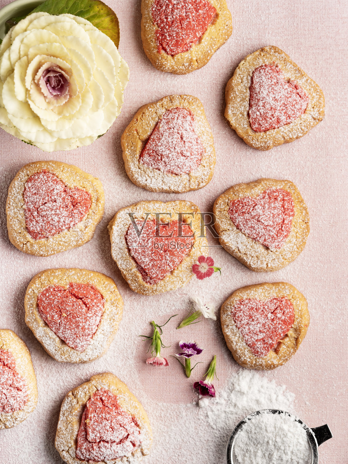 饼干,酥饼,情人节心形饼干,酥饼饼干,情人节心形饼干照片摄影图片