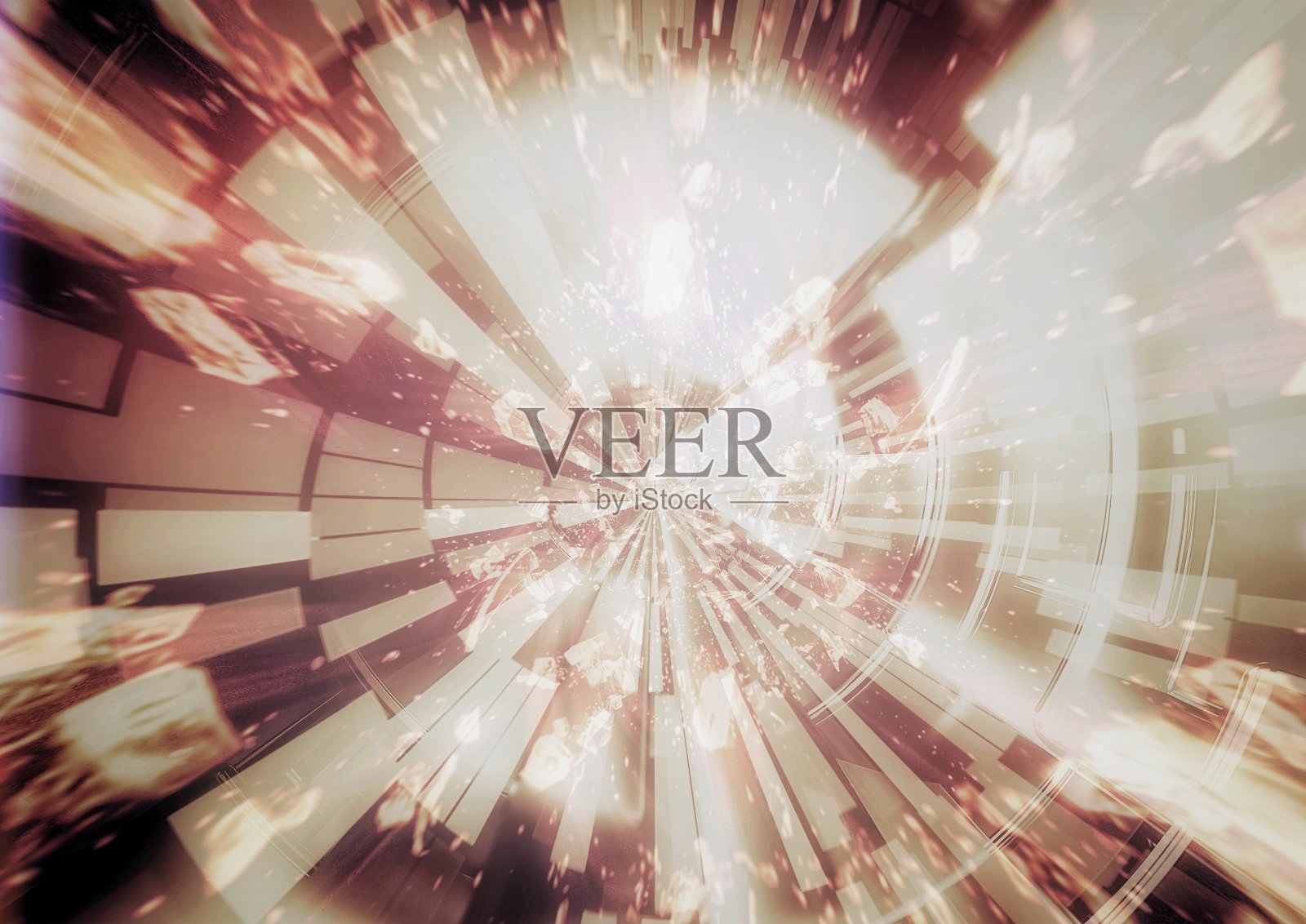 彩色光发射的3d插图照片摄影图片