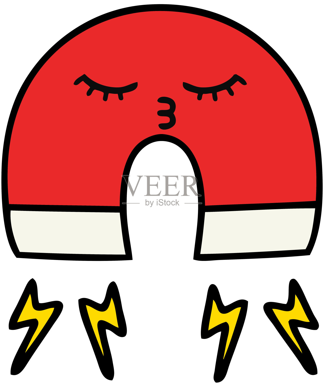 可爱的磁铁卡通插画图片素材