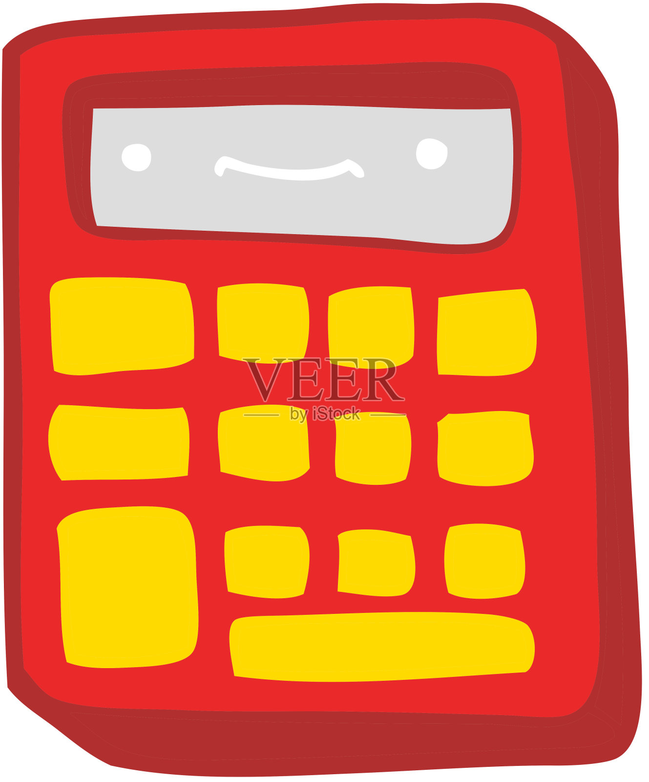 平面彩色风格卡通计算器插画图片素材