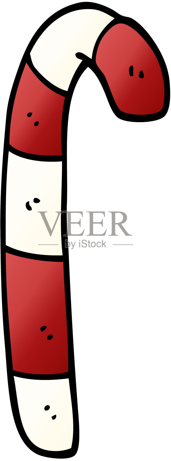 卡通涂鸦条纹拐杖糖插画图片素材