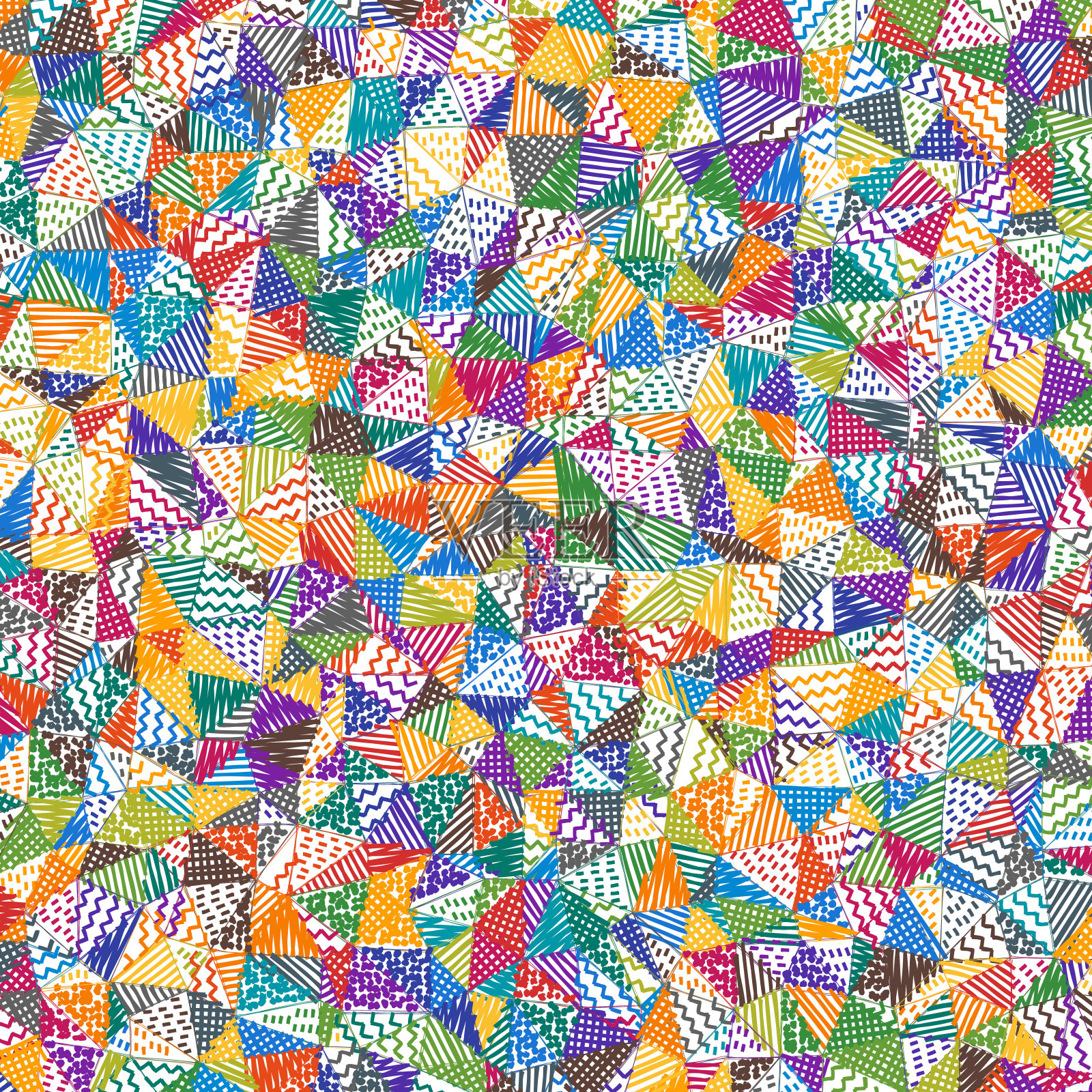 低聚素描背景。艺术的方形图案。充满活力的抽象背景。矢量插图。插画图片素材