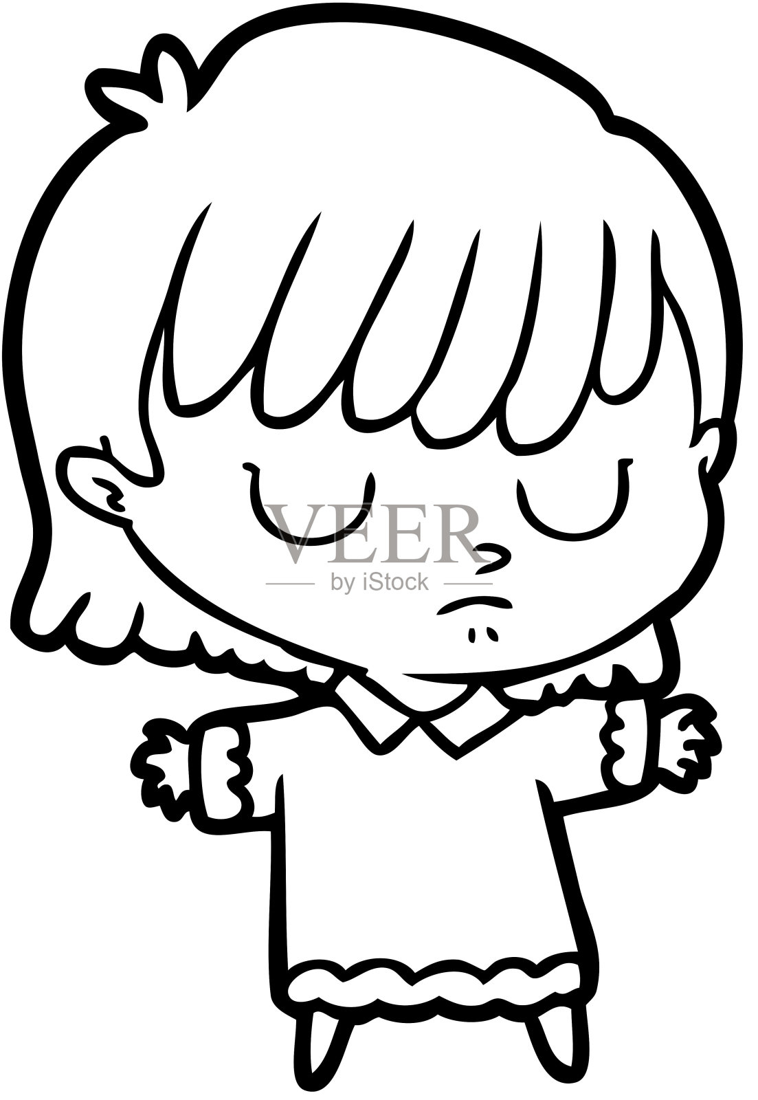 卡通的女人插画图片素材