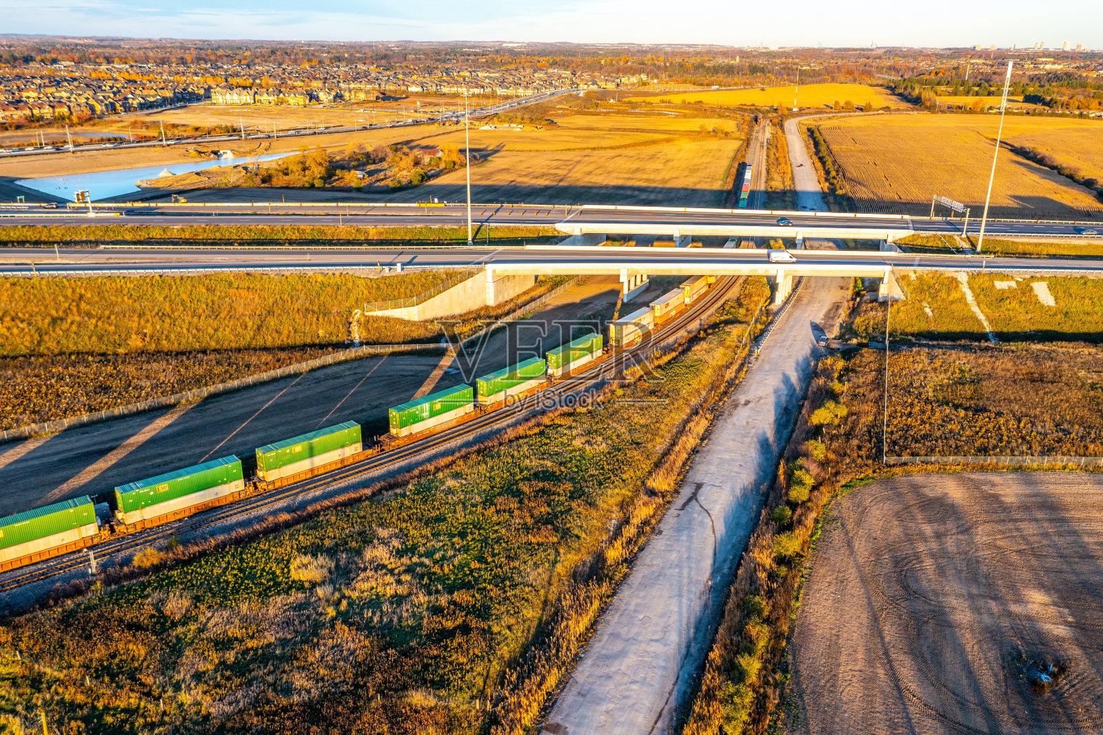 ON-427高速公路和加拿大克莱因堡的麦肯齐少校照片摄影图片